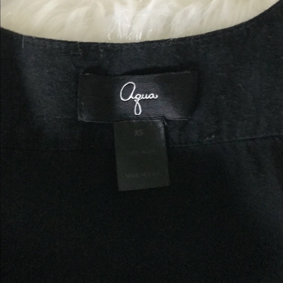 AQUA Surplice Wrap Sleeveless Mini Pocket Dress XS - Picture 7 of 10